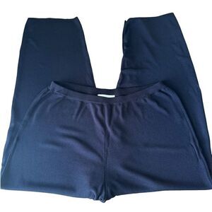 Bloomingdales Womens‎ 1X Black Knit Pull On Rayon Pants Lounge